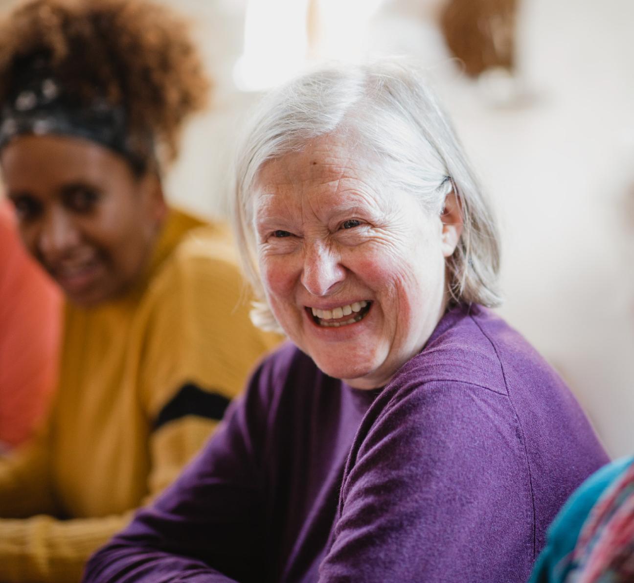 smiling elderly lady
