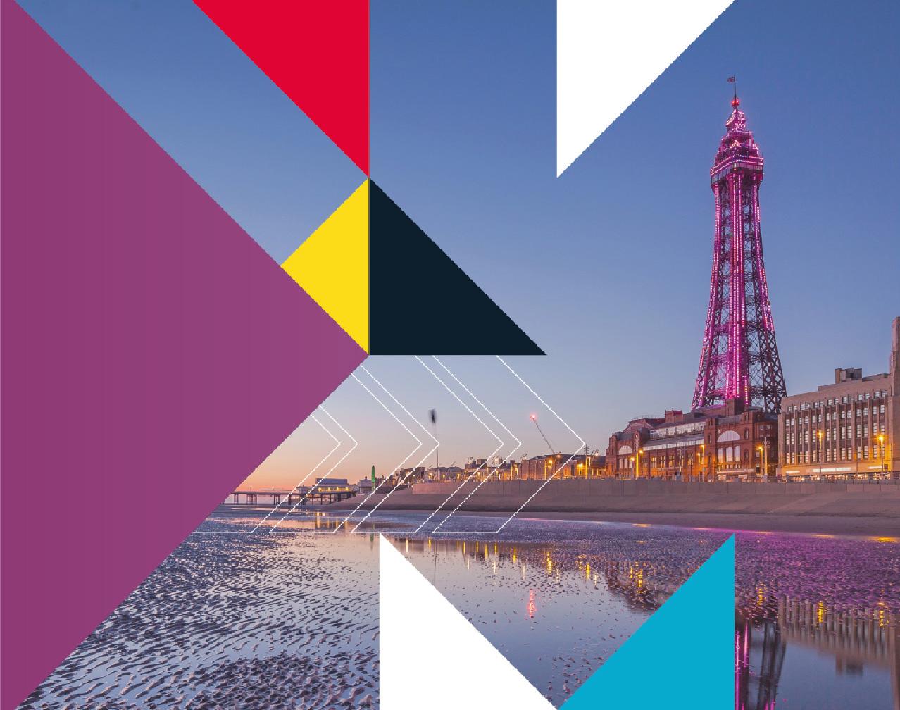 blackpool tower from the beach