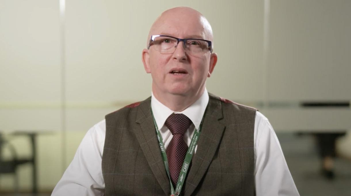 Screenshot of video of Colin