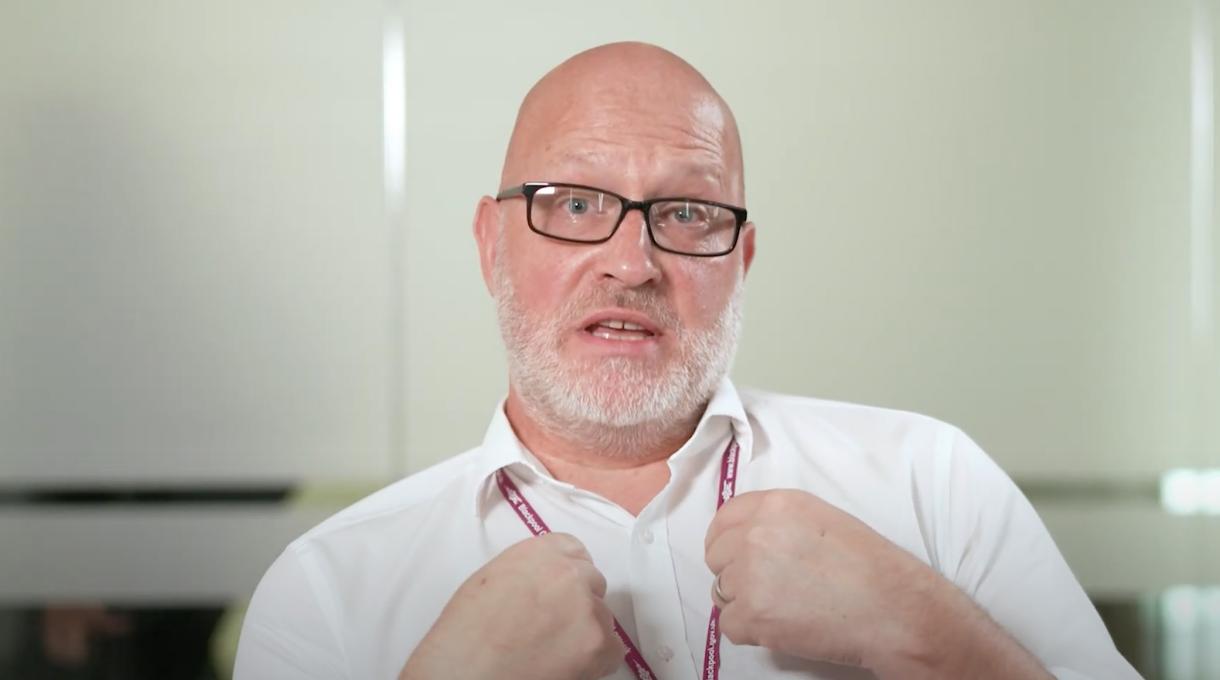 Screenshot of video of Nick